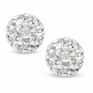 gold diamond ball earrings