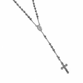 Mens stainless steel deals rosary necklace