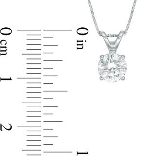 1/2 Ct. Certified Diamond Solitaire Pendant in 14K White Gold (J/I2)