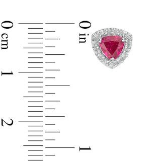 Oval Lab-Created Pink Sapphire and Diamond Accent Twist Chevron