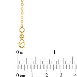 14K Yellow Gold Dashing Diamond 7-Stone Cable Chain Necklace