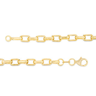 Made in Italy Men's Square Link Chain Necklace in 14K Gold - 22
