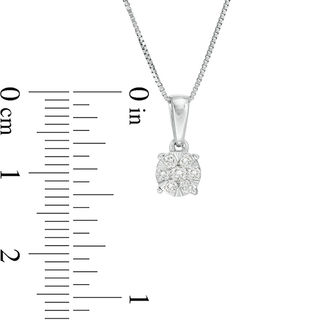 3/4 CT. T.W. Diamond Lock Pendant in 10K White Gold