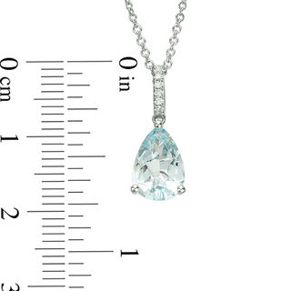 EFFY™ Collection Pear-Shaped Aquamarine and Diamond Accent
