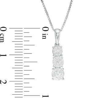3/4 CT. T.W. Diamond Lock Pendant in 10K White Gold