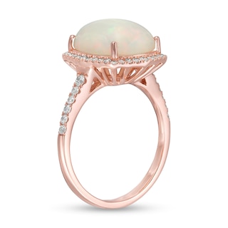 Effy 14K Rose Gold Pink Opal and Diamond Ring