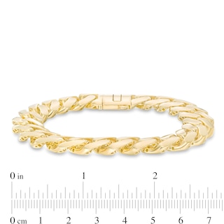 Zales Men's 11.3mm Curb Chain Bracelet in 10K Gold - 9