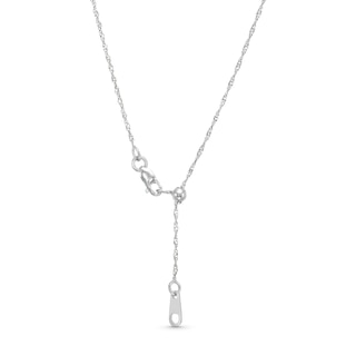 1.0mm Adjustable Solid Singapore Chain Necklace in 14K White Gold - 22