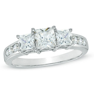 past present future princess cut diamond ring