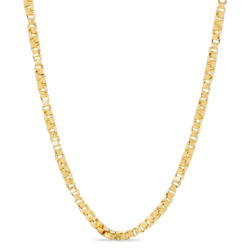 Main Image 1 of Ladies' 1.0mm Twisted Box Chain Necklace in 14K Gold  - 18&quot;