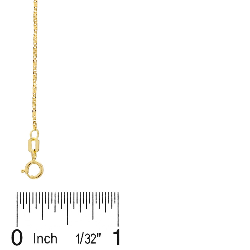 Main Image 2 of Ladies' 1.0mm Twisted Box Chain Necklace in 14K Gold  - 18&quot;