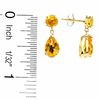 Thumbnail Image 2 of Pear Shaped Citrine Drop Earrings in 14K Gold