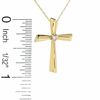 Thumbnail Image 2 of Diamond Accent Solitaire Cross Pendant in 14K Gold