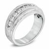 Thumbnail Image 2 of Men's 1 CT. T.W. Diamond Milgrain Band in 14K White Gold