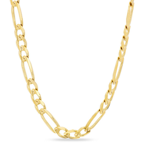 3.3mm Figaro Chain Necklace in 14K Gold - 20