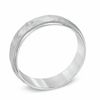 Thumbnail Image 1 of Men's 6.0mm Hammered Comfort Fit Wedding Band in 14K White Gold