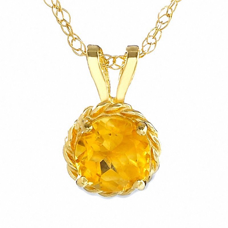 citrine pendant 14k gold