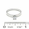 Thumbnail Image 3 of 1/4 CT. Princess-Cut Diamond Solitaire Engagement Ring in 14K White Gold