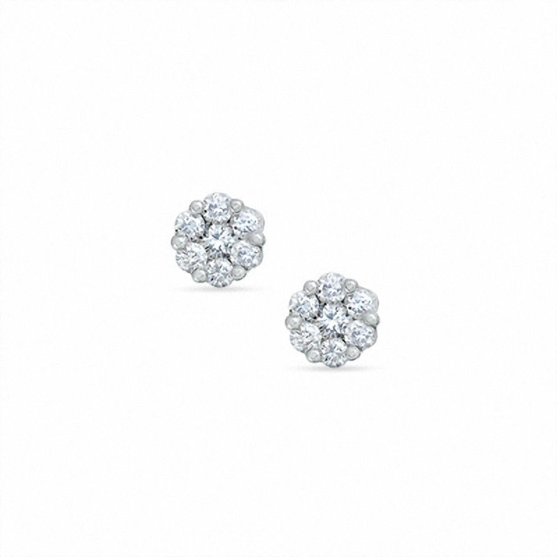white diamond earrings