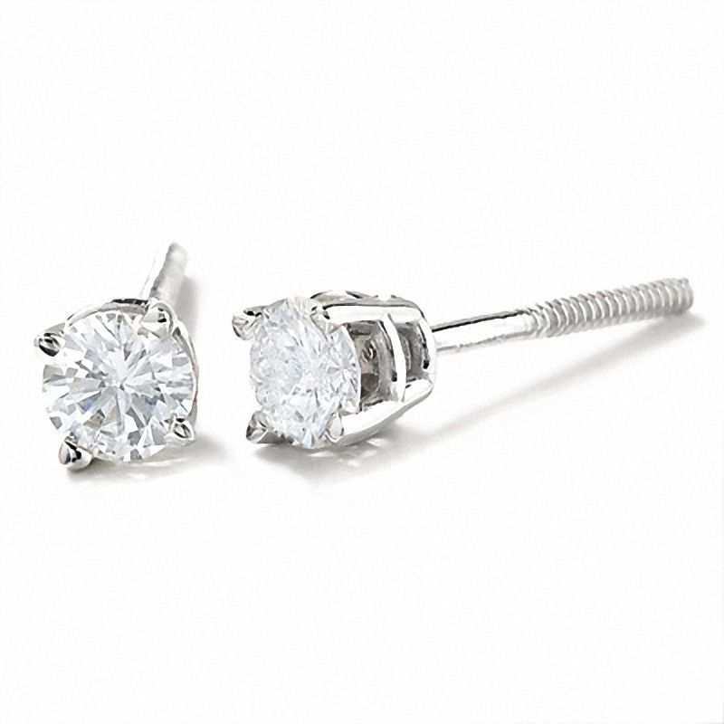 1/3 CT. T.W. Diamond Solitaire Earrings in 14K White Gold | Zales Outlet
