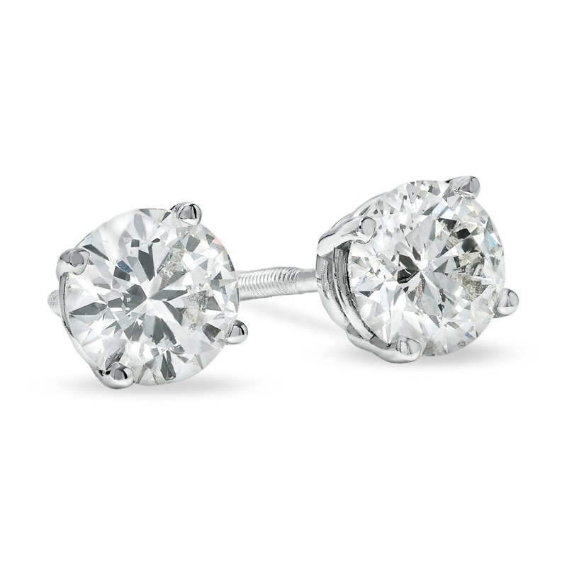 Main Image 1 of 1 CT. T.W. Diamond Solitaire Earrings in 14K White Gold