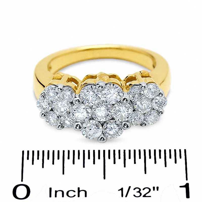 (596) 3.32 Cttw Flower hotsell Diamond 14k Ring