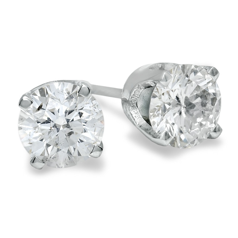 Main Image 1 of 2 CT. T.W. Diamond Solitaire Earrings in 14K White Gold