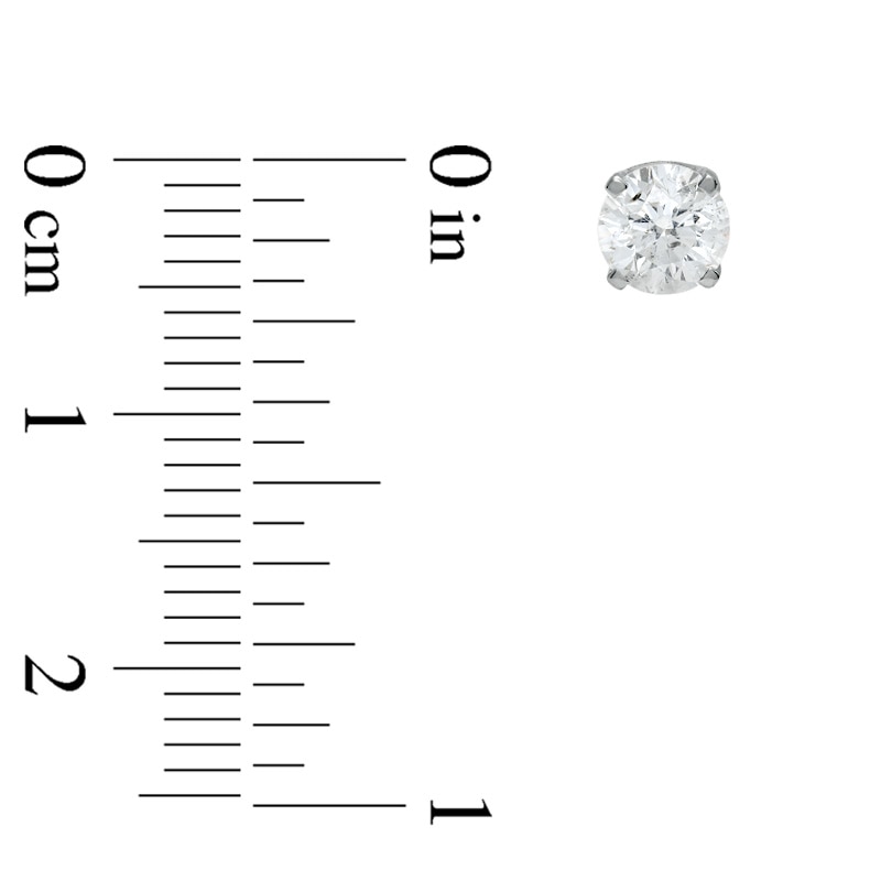 Main Image 2 of 2 CT. T.W. Diamond Solitaire Earrings in 14K White Gold