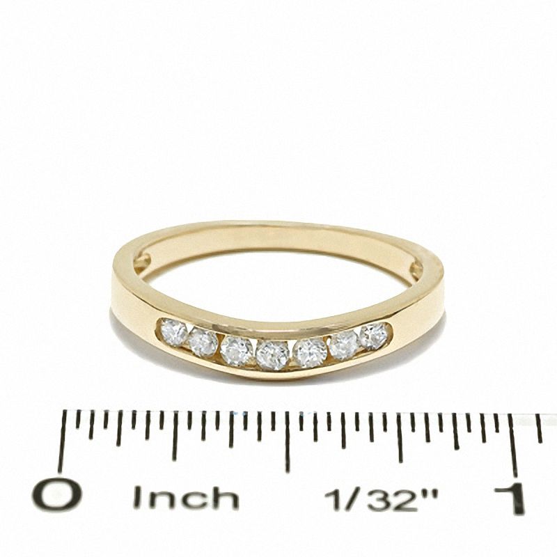 1/4 CT. T.W. Channel Contour Diamond Band in 14K Gold