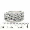 Thumbnail Image 2 of 1 CT. T.W. Diamond Crossover Band in 14K White Gold
