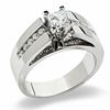 Thumbnail Image 1 of 3/4 CT. T.W. Princess-Cut Diamond Solitaire Wide Band in 14K White Gold