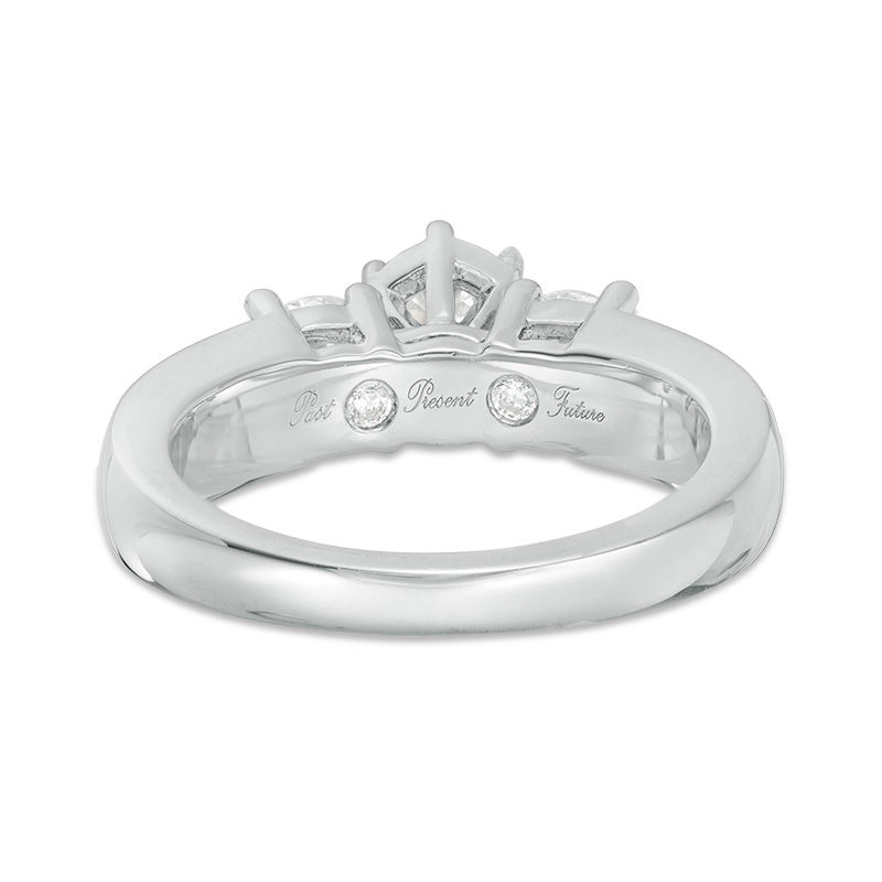 Main Image 3 of 3 CT. T.W. Diamond Past Present Future® Bridal Set in 14K White Gold