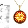 Thumbnail Image 2 of 16mm Round Amber Sun Pendant in 14K Gold