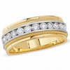 Thumbnail Image 1 of Men's 1 CT. T.W. Diamond Eleven Stone Band in 14K Two-Tone Gold