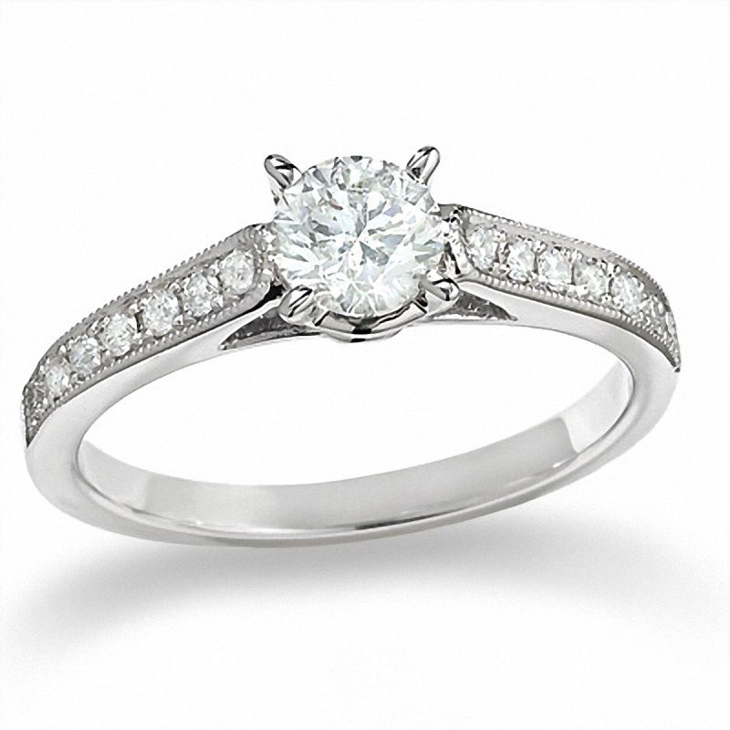 Main Image 1 of 3/4 CT. T.W. Diamond Solitaire Engagement Ring in 14K White Gold