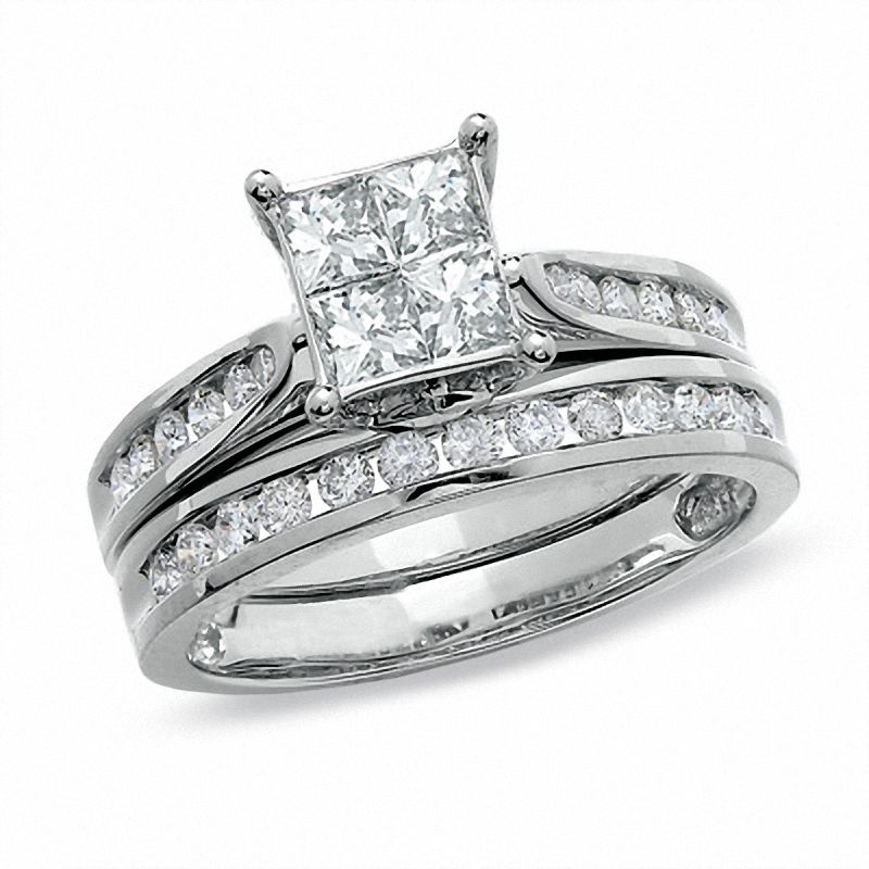 4 princess cut diamond ring