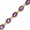 Thumbnail Image 1 of Oval Amethyst Bracelet in 14K Gold