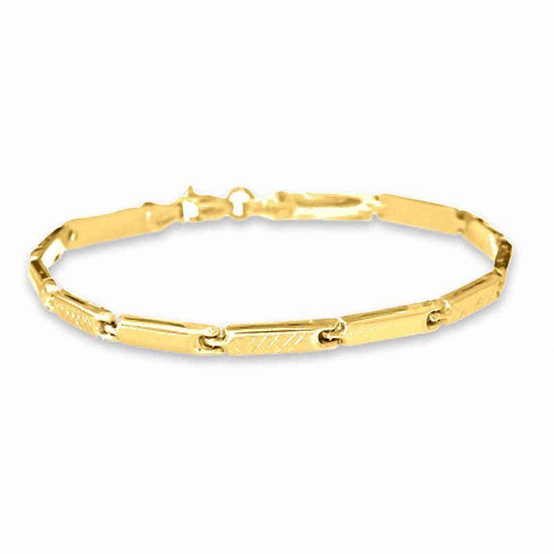 Main Image 2 of Rectangle Stampato Bracelet in 10K Gold