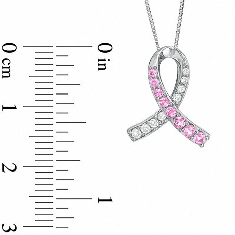 1 Breast Cancer Awareness Pink Ribbon Rhinestone Necklace Pendant Silver  Chain - Walmart.com