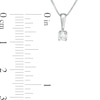 Thumbnail Image 2 of 1/6 CT. Certified Diamond Solitaire Pendant in 14K White Gold (J/I2)