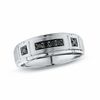 Thumbnail Image 1 of Men's 1/4 CT. T.W. Black Diamond Band in 14K White Gold