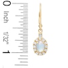 Thumbnail Image 2 of Lab-Created Opal and White Sapphire Drop Earrings in 14K Gold