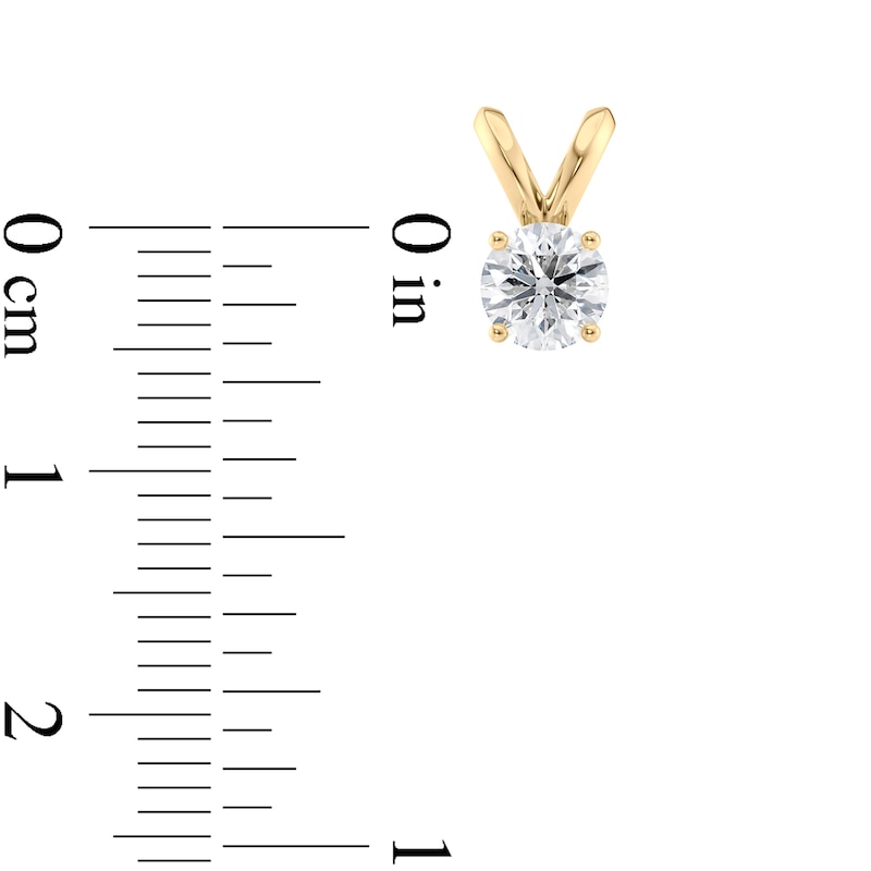 Main Image 4 of 1/2 CT. Certified Diamond Solitaire Pendant in 18K Gold (I/VS2)