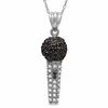 diamond microphone necklace