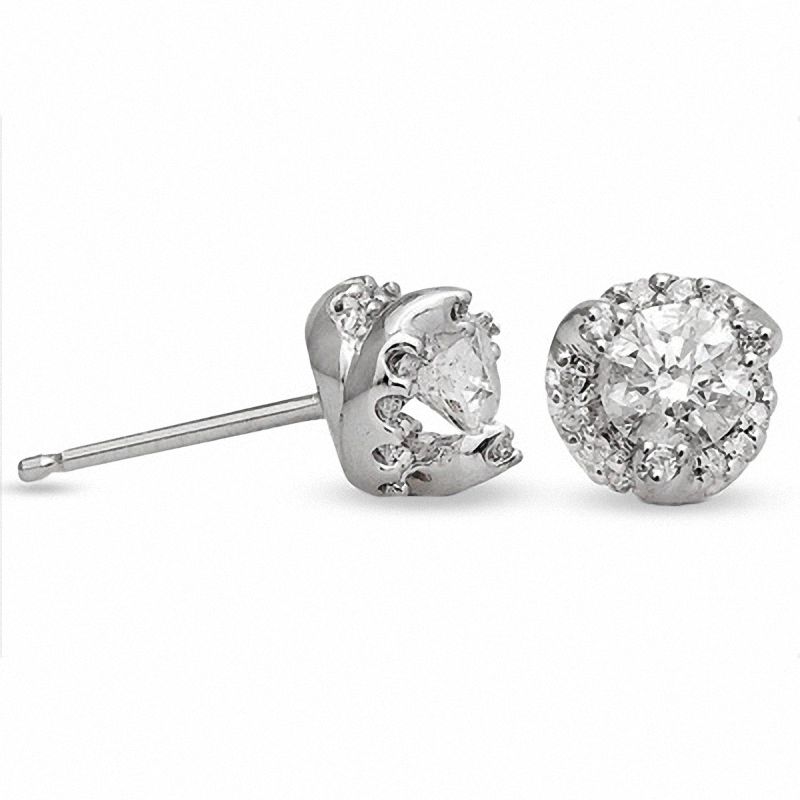 Main Image 1 of 3/4 CT. T.W. Diamond Fashion Earrings in 14K White Gold