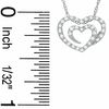 Thumbnail Image 1 of The Shared Heart® 1/10 CT. T.W. Diamond Pendant in 14K White Gold