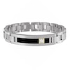 Thumbnail Image 1 of Men's Onyx and Diamond ID Bracelet in Titanium and 14K Gold - 8.5&quot;