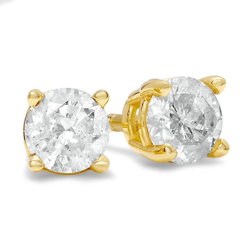 3/8 CT. T.W. Diamond Solitaire Stud Earrings in 14K Gold | Zales Outlet