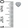 Thumbnail Image 2 of Diamond Accent Micro-Pavé Heart Stud Earrings in 10K White Gold