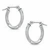 14K White 8 mm Double V Earrings - 86258-6006-P